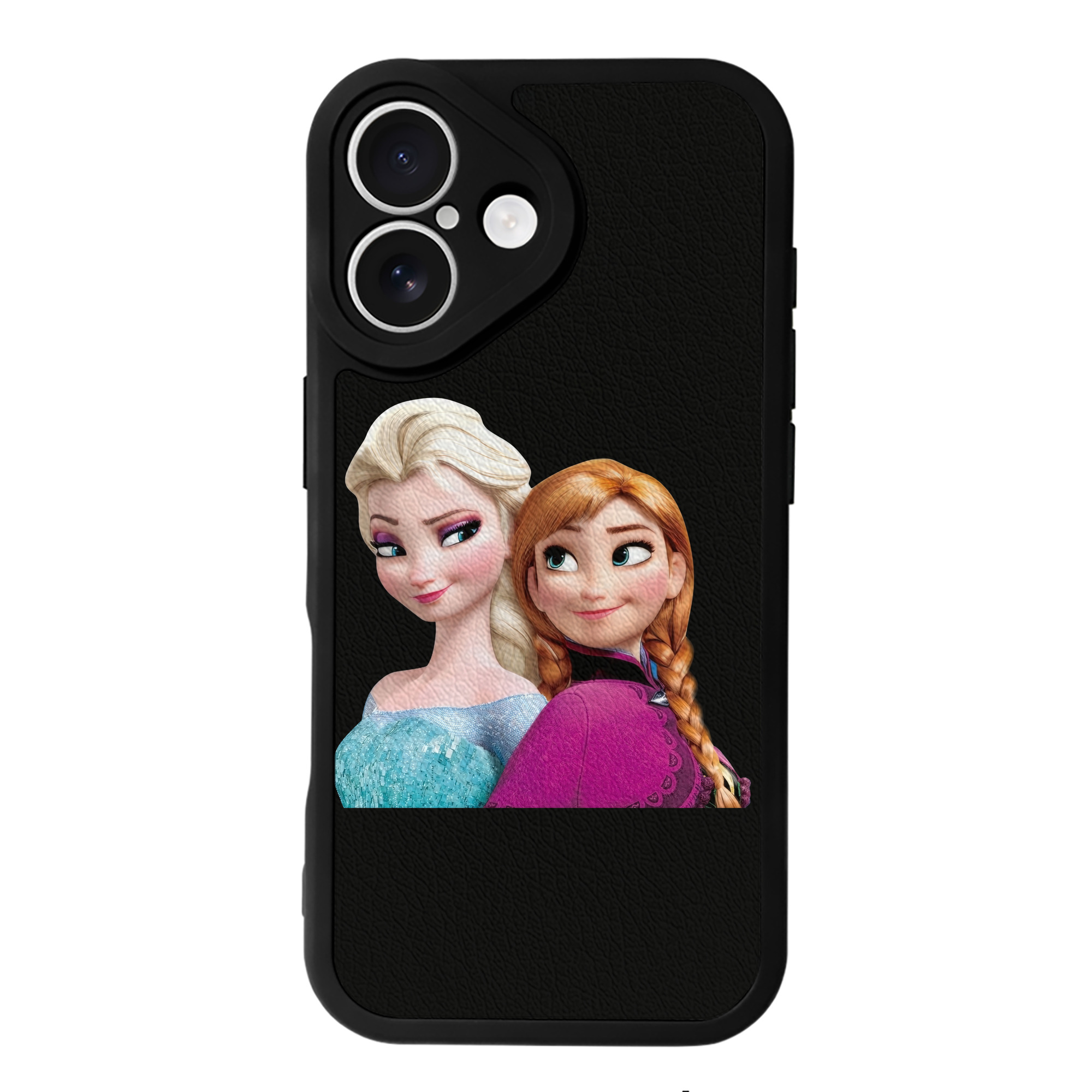（画像用） アナと雪の女王 アンナ エルサ Frozen Anna Elsa 【iPhone 16シリーズ対応】シリコンスマホケース（レザー調） 材質：シリコン